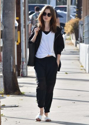 Lily Collins - Out for lunch in West Hollywood